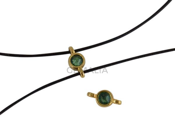Swarovski and metal connector 10x5mm. Gold-Erinite.Inn.2m