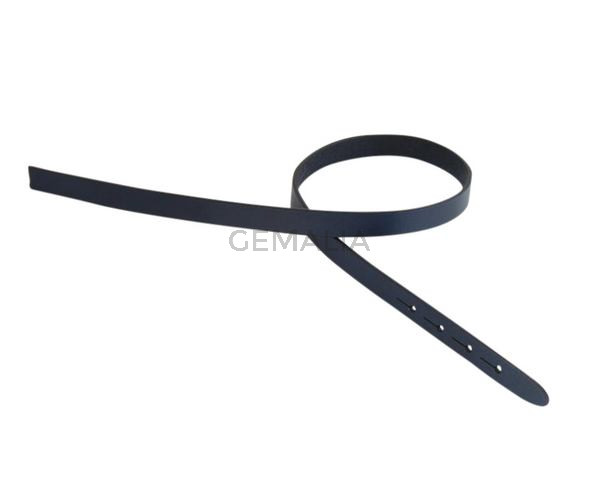Leather cord strand for buckle clasp 430x10mm. Navy Blue-black edges. Best Quality
