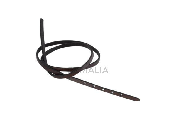 Leather cord strand for buckle clasp 590x5mm. Dark Brown-black edges. Best Quality