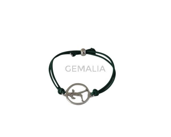 Running bracelet elastic and adjustable. Dark Green. Best Quality