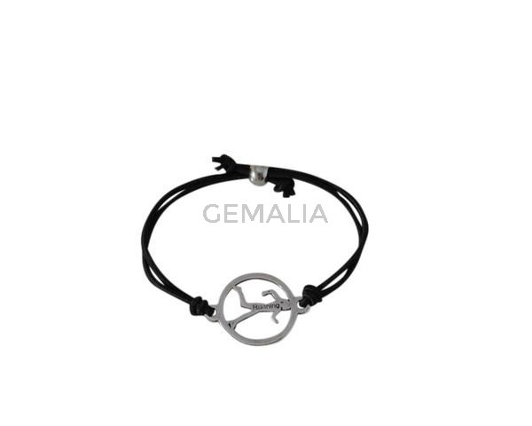 Running bracelet elastic and adjustable. Black. Best Quality