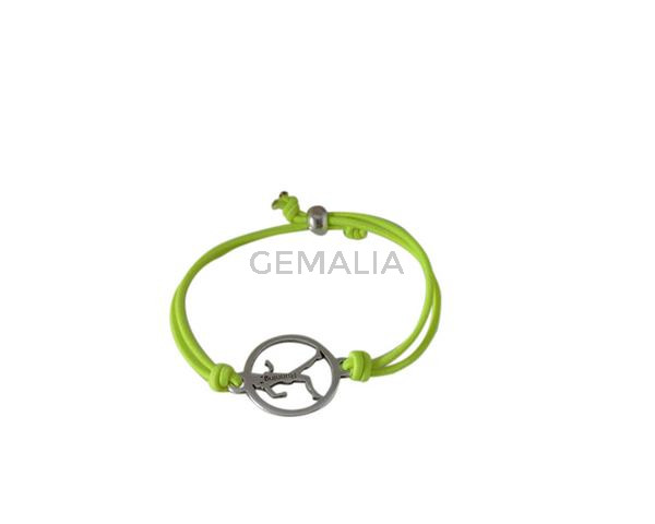 Running bracelet elastic and adjustable. Fluor yellow. Best Quality