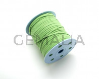 Suede Cord. 3mm. Apple green.