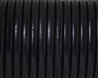 Round Leather cord. 4mm. Black. Best Quality.