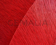 Colored cow hair Flat leather cord. 20mm. red. Best Quality.