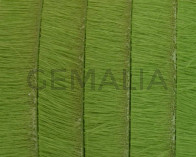 Colored cow hair Flat leather cord. 10mm. apple G. Best Quality.