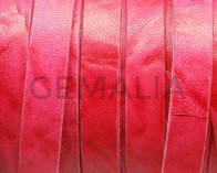 Flat Leather cord. 13x2mm. Vintage. Red. Best Quality.