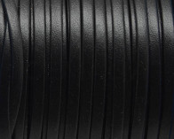 Flat Leather cord. 3mm. Black. Best Quality.