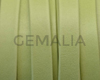 Flat Leather cord. 10x1.5mm. Denver. Apple green. Best Quality.