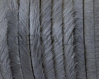 Colored cow hair Flat leather cord. 5x1.5mm. Grey. Best Quality.