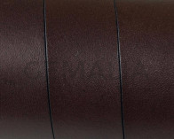 Flat Leather cord. 20x1.5mm. Dark Brown. Best Quality.