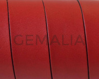 Flat Leather cord. 20x1.5mm. Red-black. Best Quality.