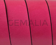 Flat Leather cord. 20x1.5mm. Fuchsia-black. Best Quality.