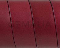 Flat Leather cord. 20x1.5mm. Garnet-black. Best Quality.