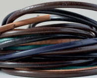 Round Leather cord. 4mm. MIX. Best Quality. 20cm strands