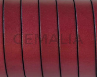 Flat leather cord 10x1,5mm. Burdeous. Best Quality.