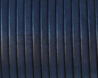 Flat leather cord 3x1,5mm. Navy Blue. Best Quality.