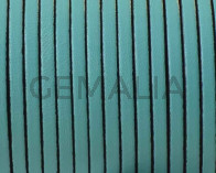 Flat leather cord 3x1,5mm. Green. Best Quality.