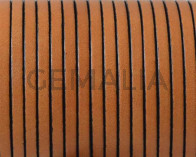 Flat leather cord 3x1,5mm. Light brown. Best Quality.
