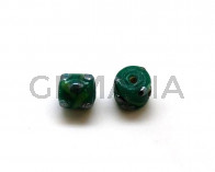 Murano.Barrel. 11mm. Green. Inn.2mm.approx.