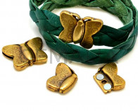 Zamak.Clasp Magnet Butterfly. 20x25mm. Antique gold. Inn.15x2mm.