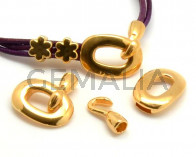 Zamak. Clasp. Oval. 15x21mm. Gold color. Inn.6x2mm/4mm.