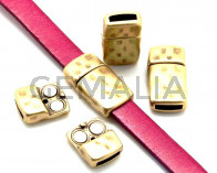 Zamak. Clasp. Flat. 27x15mm. Antique gold. Inn.10x2.5mm.