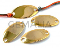 Zamak. Connector. 38x19mm. 38x19mm. Gold color. Inn.5mm.