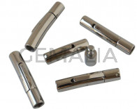 Stainless steel 304. Clasp. Tube. 30x6mm. Silver. Inn.4mm.