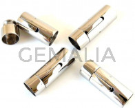Stainless steel 304. Magnetic clasp. Tube. 33x12mm. Silver. Inn.10mm.