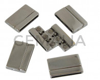 Zamak. Magnetic clasp. Flat. 33x21mm. Silver. Inn.29x2.5mm.