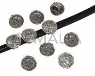 Zamak. Coin. 10mm. Antique silver. Inn.5mm.