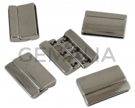 Zamak. Magnetic clasp. 32x21mm. Silver. Inn.29x2.5mm.