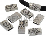 Zamak. Magnetic clasp. Flat. 23x13mm. Silver. Inn.10x2mm.