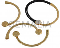 Zamak. Half necklace. 13.5cm. Coin. 25mm. No stone. Inn.stone 20mm.