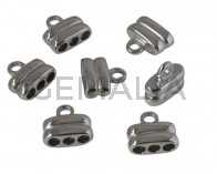 Stainless steel 304. Terminal. 17x16x7.5mm. Silver. Inn.4mm.