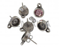 Zamak. No stone. Inn.stone 7,07-7,27mm.For Swarovski.Silver.Inn.1.8mm.