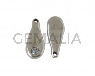 SWAROVSKI and Zamak pendant. 23.5x10mm. Silver-Crystal. Inn.1.5mm