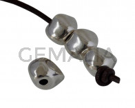 Irregular zamak slider 14x9mm. Silver. Inn.3mm