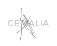 Brass headpin. 50x0.7mm. Silver