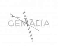 Brass headpin. 50x0.7mm. Silver