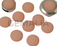 Resin. Cabochon. 12mm. Matt Salmon. Best Quality.