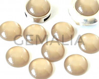Resin. Cabochon. 12mm. Light brown. Light brown. Best Quality.