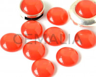 Resin. Cabochon. 12mm. Coral. Best Quality.