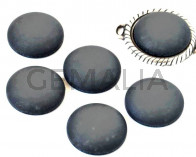 Resin. Cabochon. 20mm.  Glittering matt white. Best Quality.