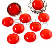 Resin. Cabochon. 12mm. Pearl red. Best Quality.