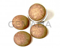 Resin. Cabochon. 20mm. Matt light brown. Best Quality.