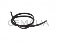 Leather cord strand for buckle clasp 590x6mm.Dark Brown -black edges. Best Quality