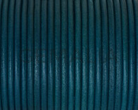 Round Leather cord 2.5mm. Turquoise. Best Quality.