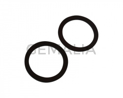 Leather circle pendant 59mm. With hole. Dark brown.